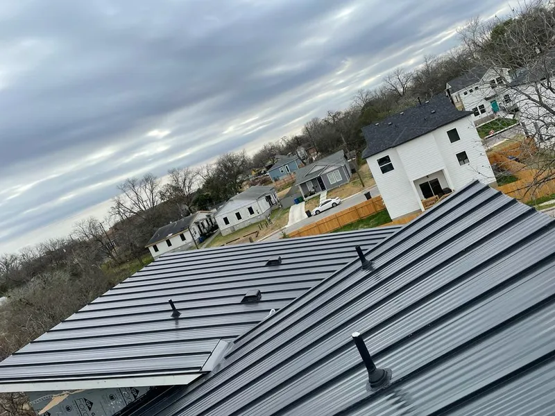 Standing seam metal roof panels with vents for Skylight Repair in Allendale